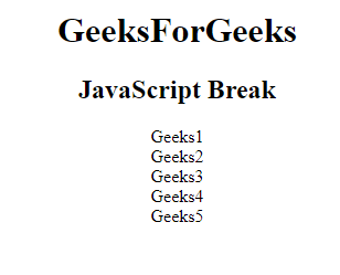 JavaScript break和continue1