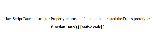 JavaScript日期构造函数属性1