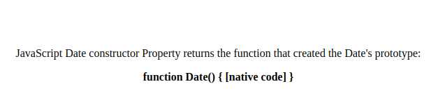 JavaScript日期构造函数属性