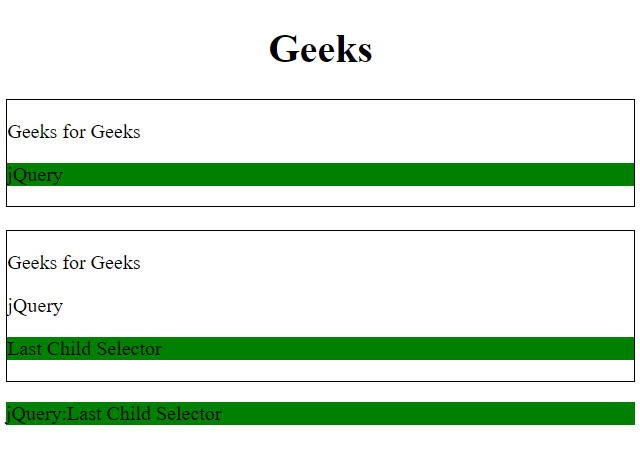 jQuery :最后一个子元素选择器用法介绍