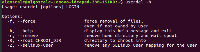 Linux中如何使用userdel命令？用法示例6