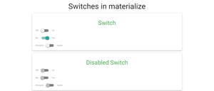 Materialize CSS实现switch开关控件