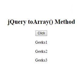 jQuery toArray（）方法1