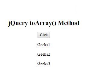 jQuery如何使用toArray()方法？