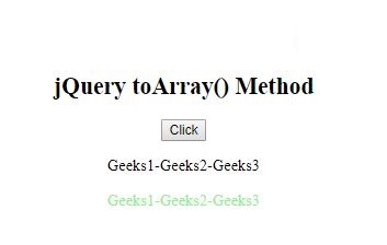 jQuery如何使用toArray()方法？