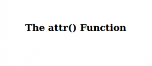 CSS | attr（）函数1