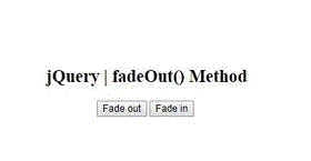 jQuery |效果fadeOut()方法4