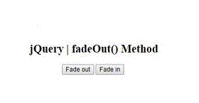 jQuery如何使用动画效果fadeOut()方法？示例