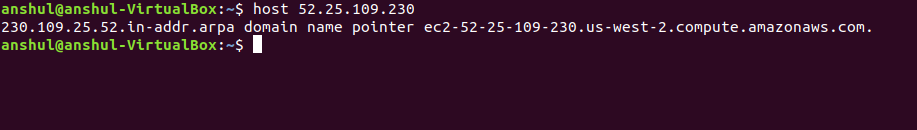 Linux示例中的host命令3