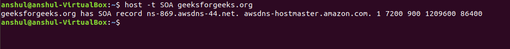 Linux示例中的host命令6