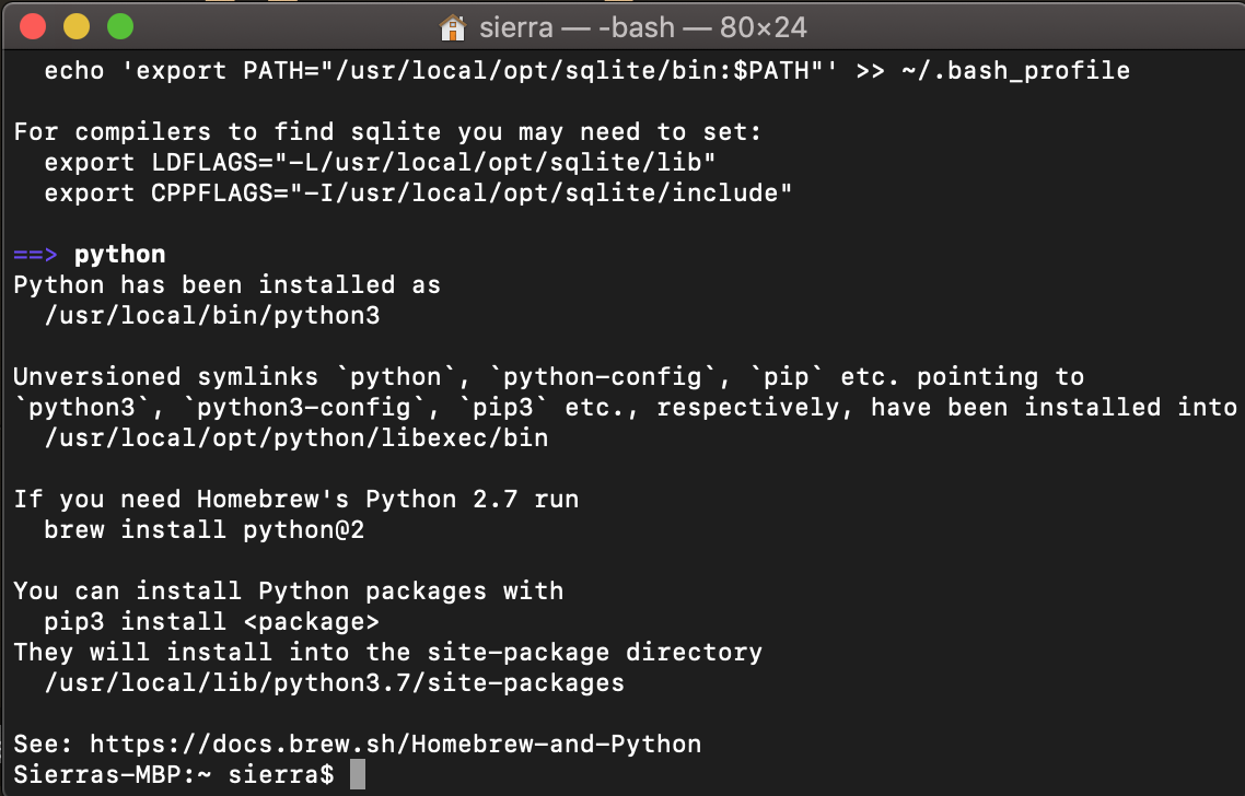 在mac-2上安装python