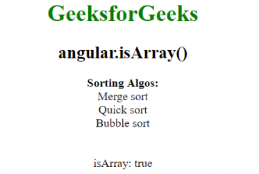 AngularJS angular.isArray()函数