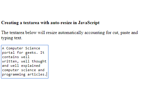 如何使用JavaScript/jQuery创建自动调整textarea的大小？