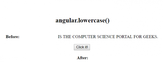 AngularJS如何使用angular.lowercase()函数？示例