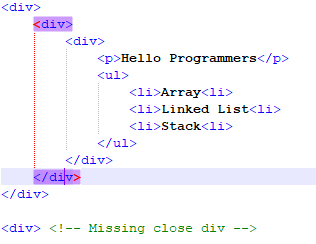 缺少div1-in-HTML