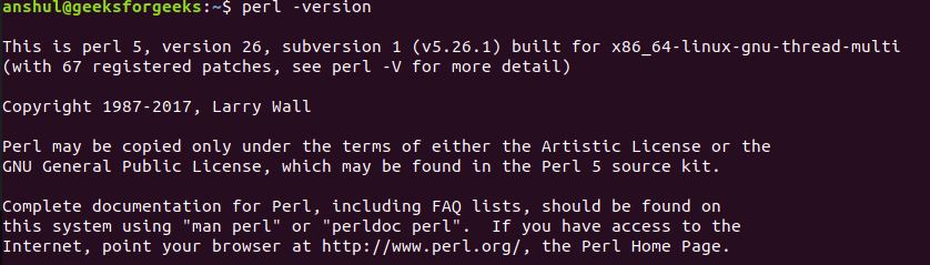 Perl中的Hello World程序4