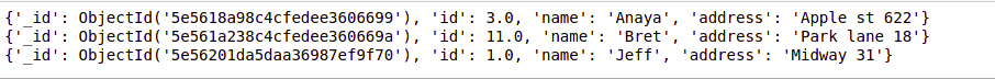 Python MongoDB –查找数据用法介绍