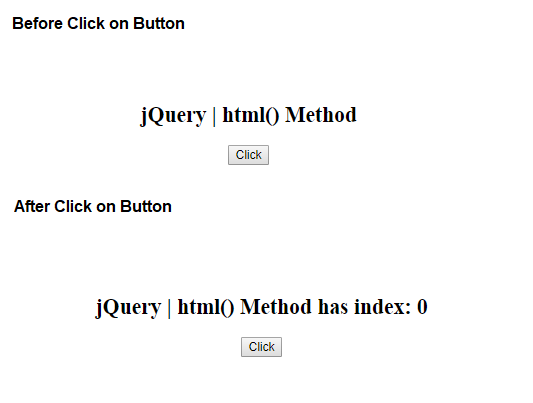 jQuery | html（）方法3