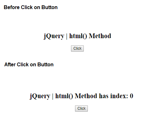 jQuery html()方法用法介绍和示例