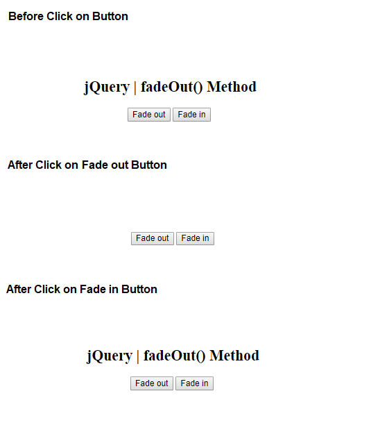 jQuery如何使用动画效果fadeOut()方法？示例