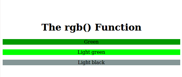 CSS | rgb（）函数1