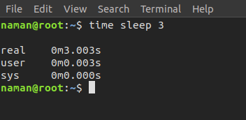 Linux中的time命令及示例1