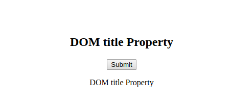 HTML | DOM标题属性1