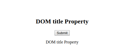 HTML DOM标题属性用法及其示例