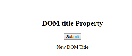 HTML | DOM标题属性2