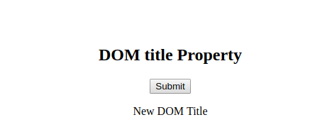 HTML DOM标题属性用法及其示例