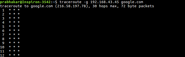 Linux中带有示例的traceroute命令6