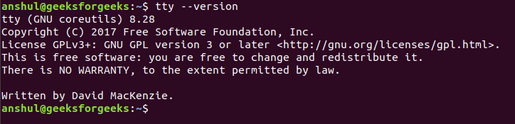 Linux中的tty命令和示例2