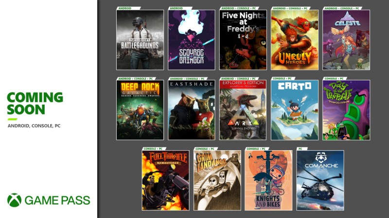 Xbox Game Pass将更多游戏添加到控制台，PC和移动设备1