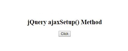 jQuery ajaxSetup()方法用法详细介绍1