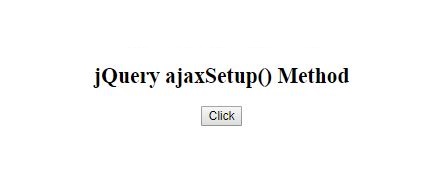 jQuery ajaxSetup()方法用法详细介绍