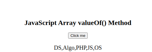 JavaScript数组valueOf()方法使用示例