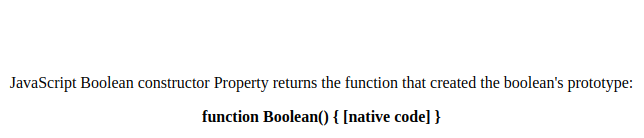 JavaScript布尔构造函数属性