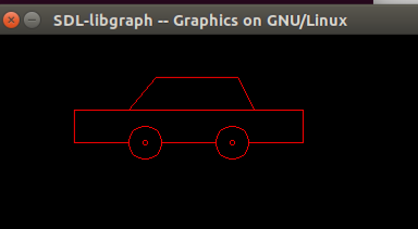 在C语言中使用计算机图形编程绘制移动的汽车2