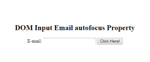 HTML DOM输入电子邮件自动对焦属性
