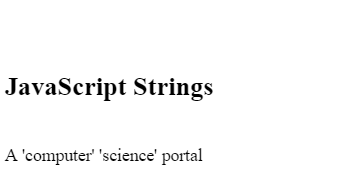 JavaScript字符串的用法示例和一些注意事项