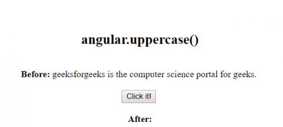 AngularJS angular.uppercase()函数用法示例