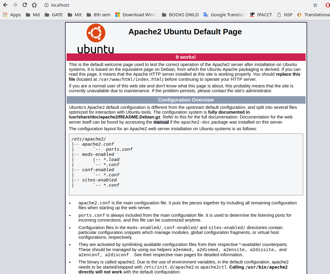 在Ubuntu中创建自定义域名而不是localhost