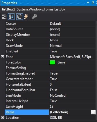 C# ListBox类用法示例详细介绍