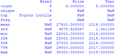 Python 中的统计信息