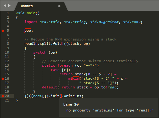 用于崇高文本的 sublimelinter