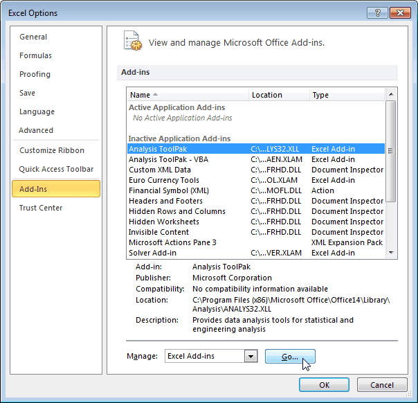 在 Excel 中配置