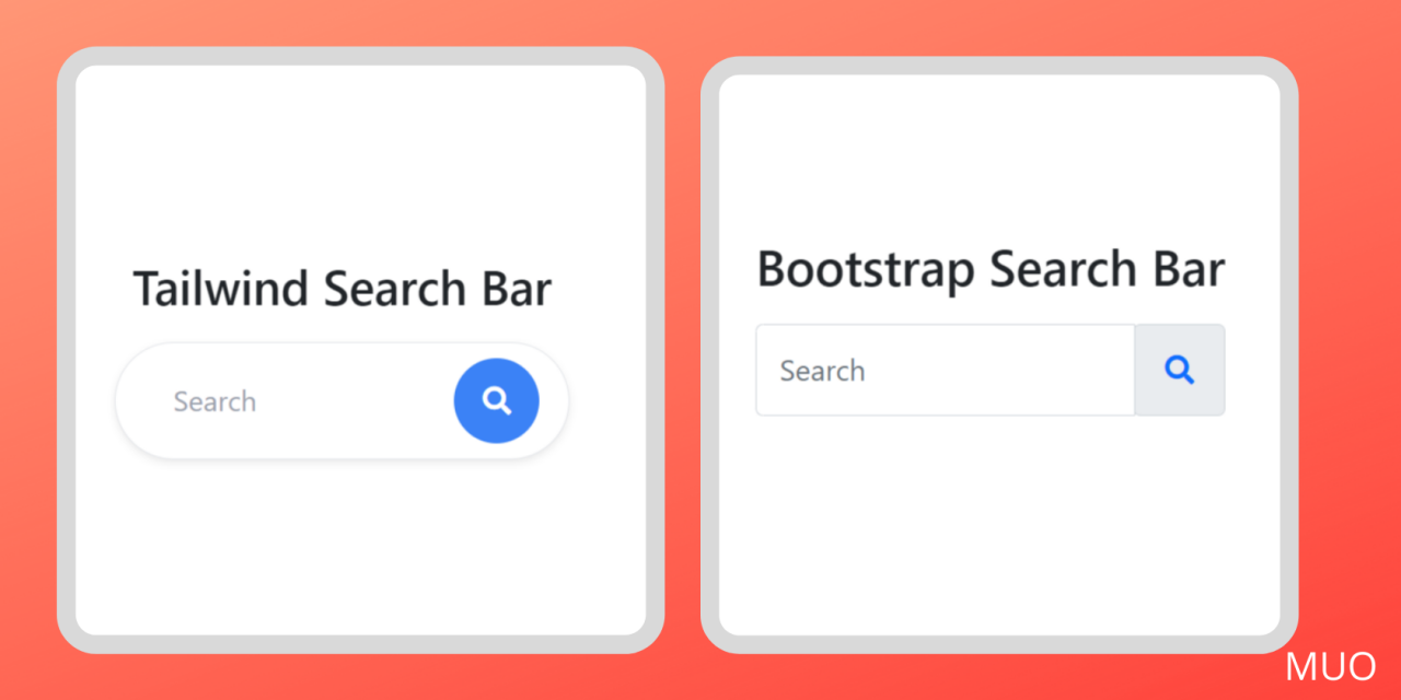 Bootstrap 搜索栏与顺风搜索栏