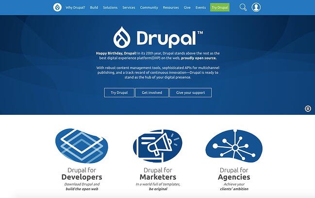 最佳博客平台：Drupal