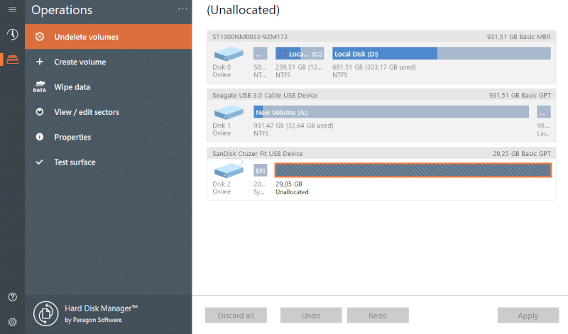 Paragon Hard Disk Manager