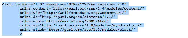 将 RSS 提要文本另存为 XML 文件